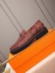Hermes Red Calfskin Leather Man Shoes 061002 (7)_th.jpg
